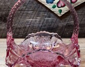 Gorgeous Mosser Inverted Thistle Cranberry Ice (Dark Pink) Basket, blush, Scottish Thistle, Nemo me impune, Cha togar m 39 fhearg gun dìoladh