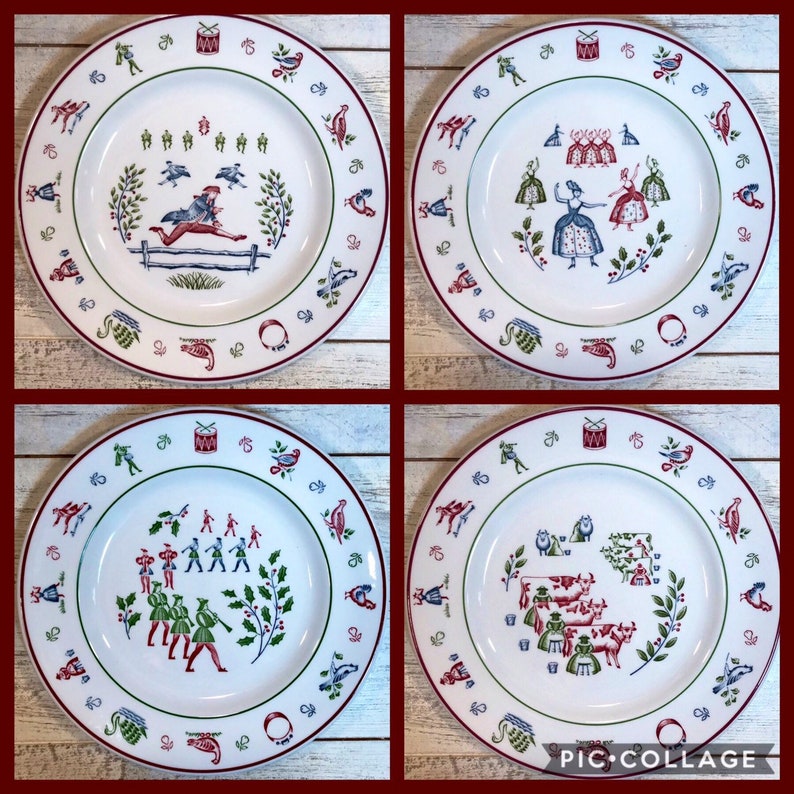 Set Of 4 Salad Plates In The Johnson Brothers Twelve Days Of Etsy
