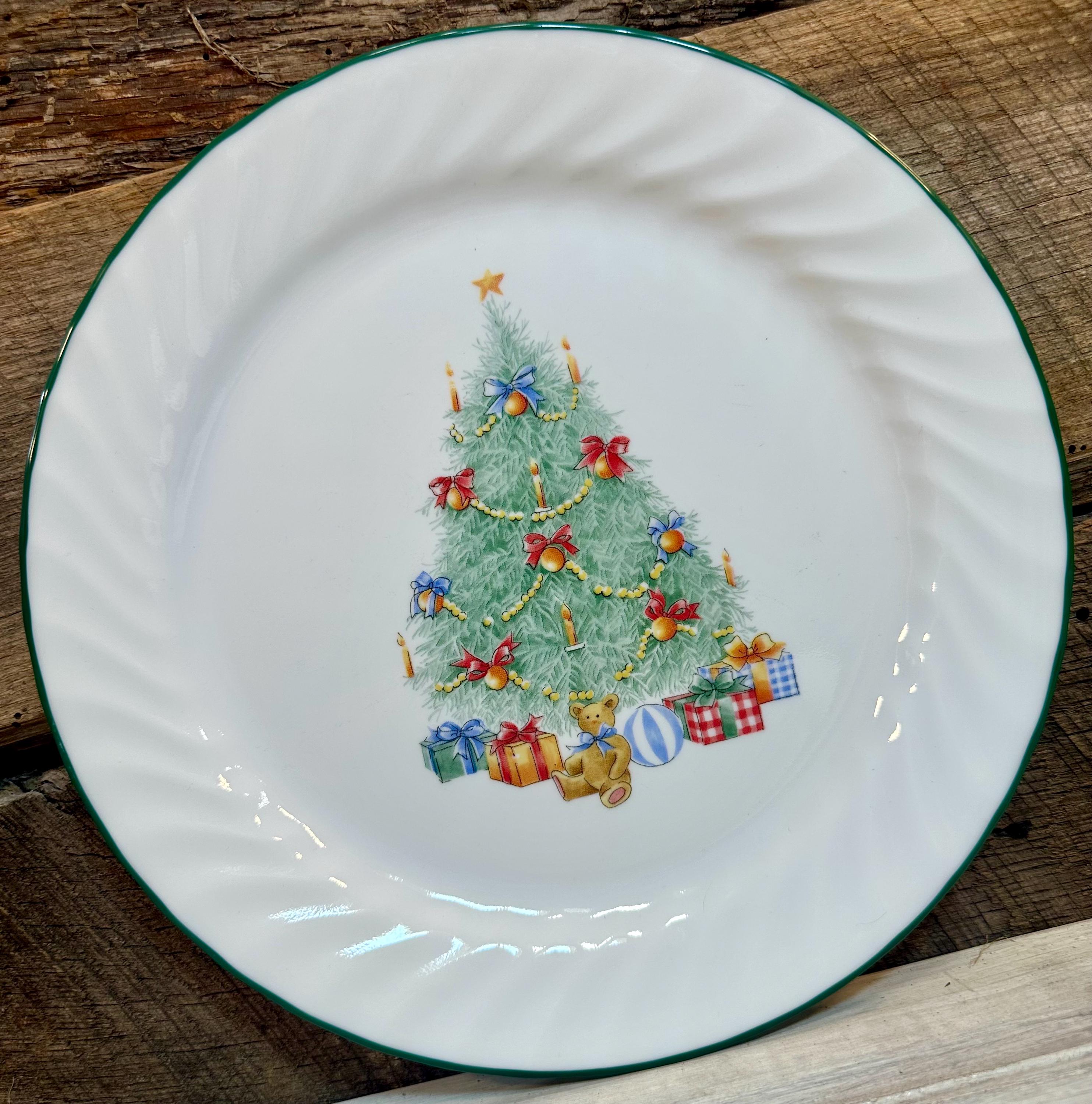 Set of 4 (four) Holiday Magic Dinner Plates (corelle) by CORNING