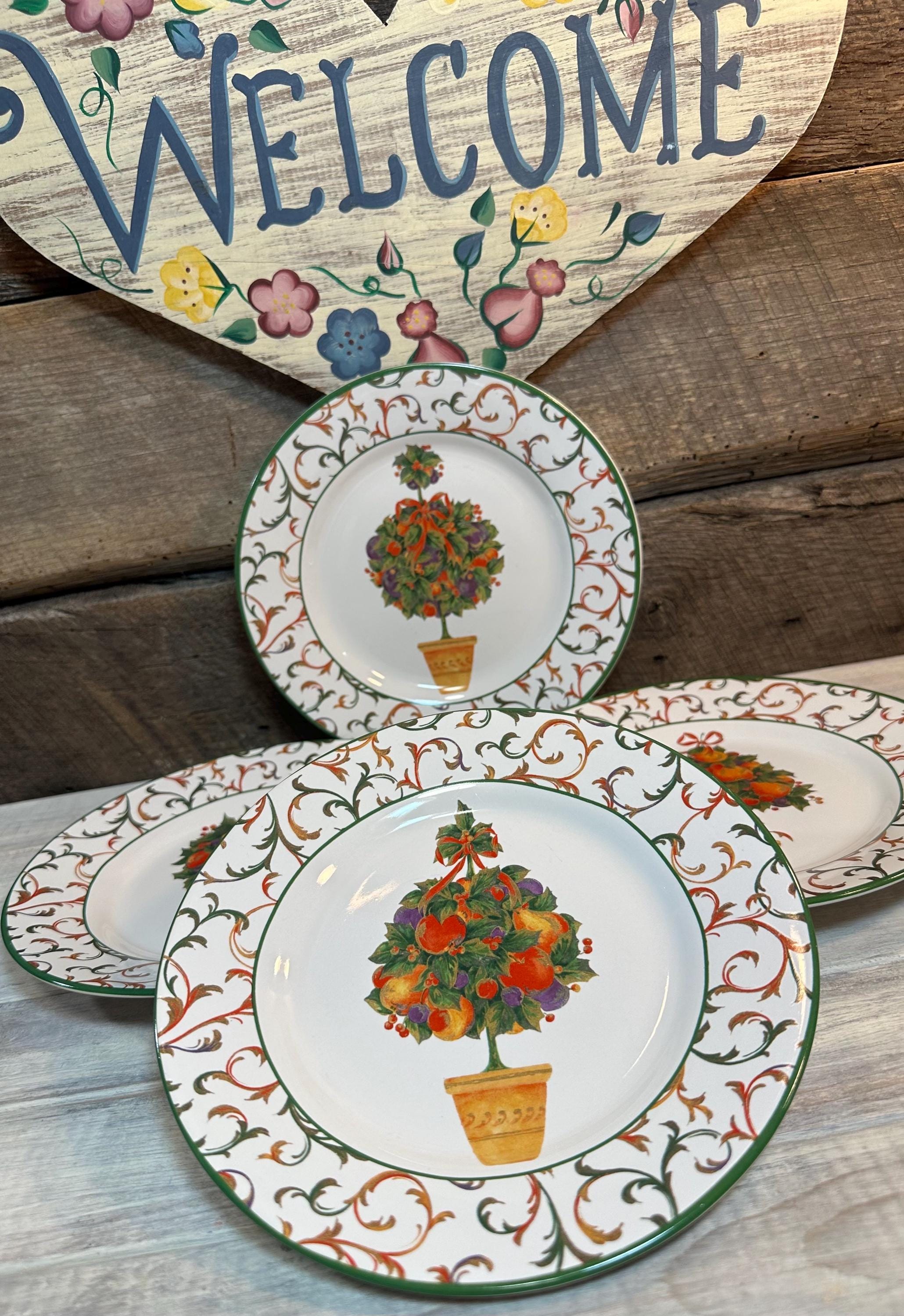 Certified International Christmas Plates - Etsy