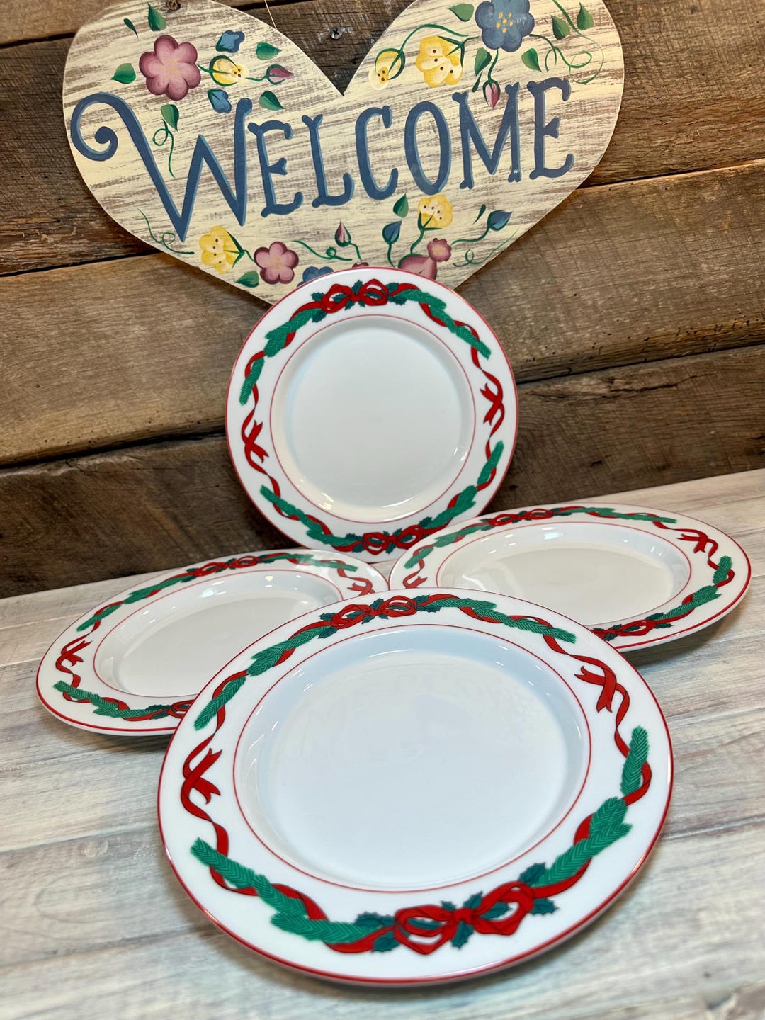 4枚セット - Jul Tidings サラダプレート by DANSK、クリスマス食器