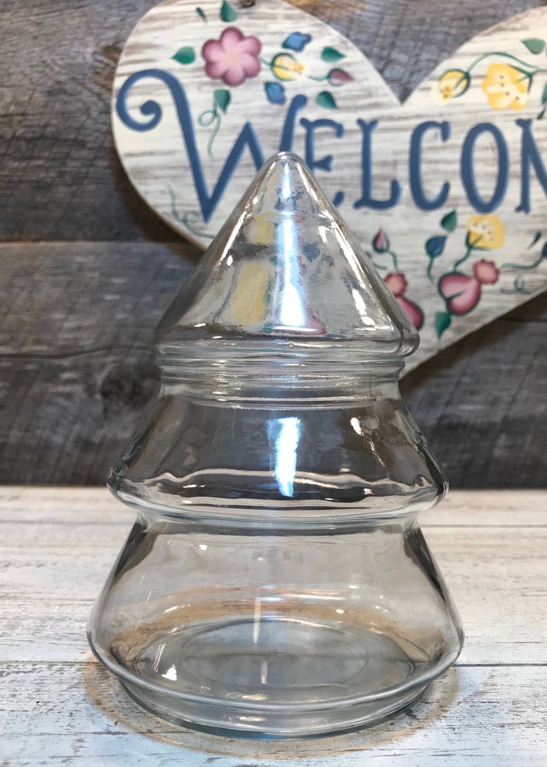 6 Tall Glass Christmas Tree Apothecary Jar Christmas - Etsy