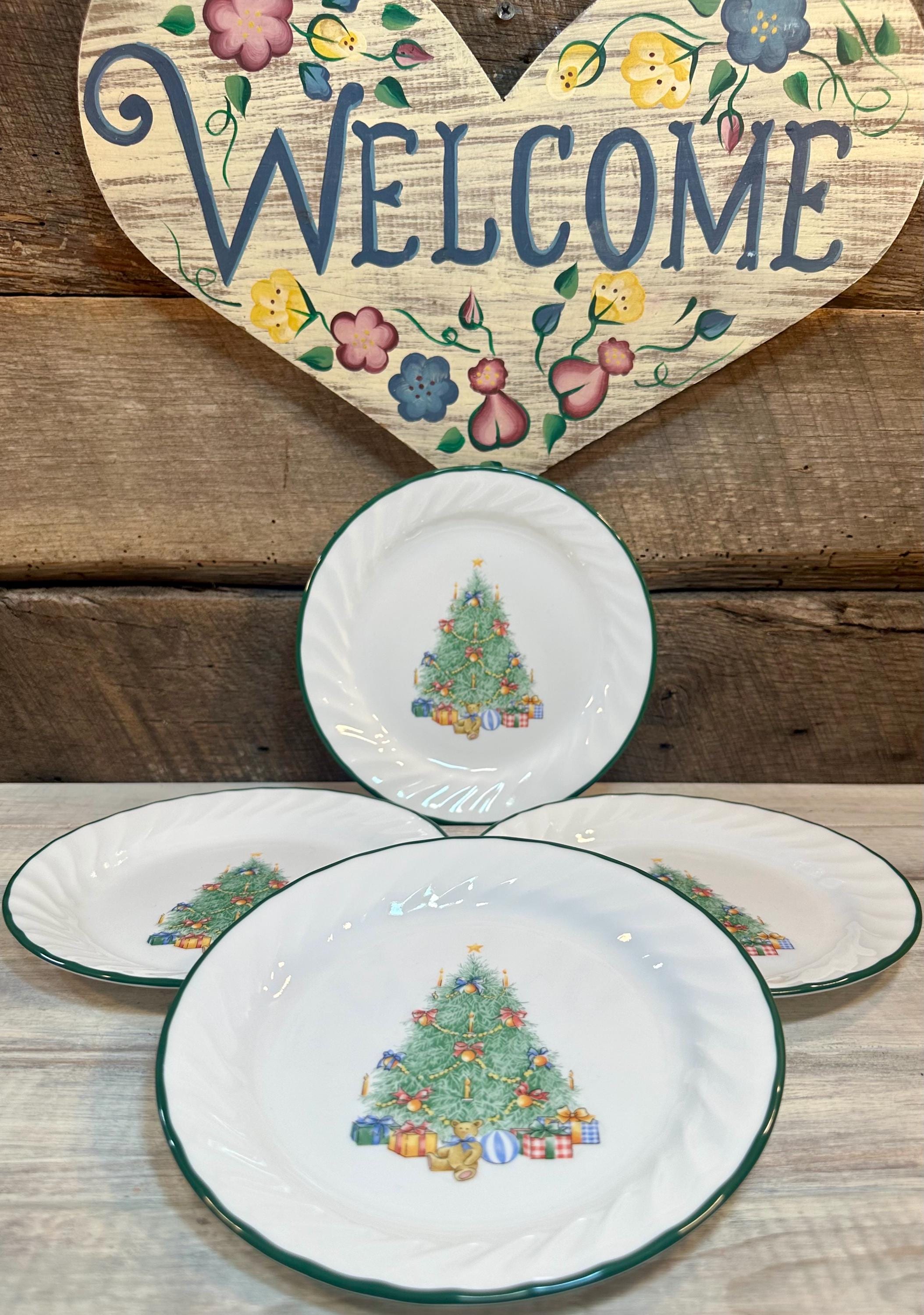 CORNING のホリデーマジックサラダプレート (Corelle) 4 枚セット