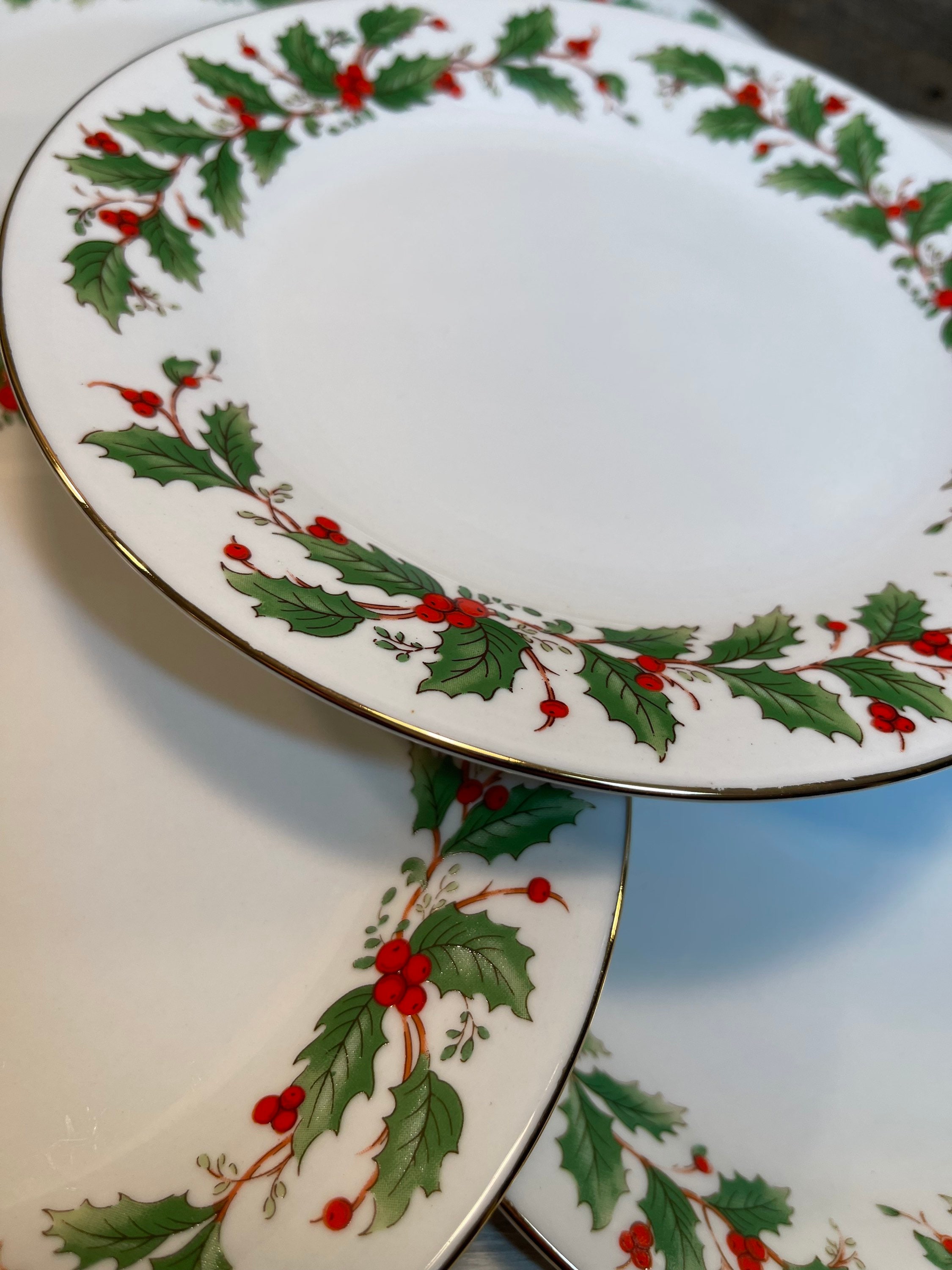 Lenox holly salad plates - Etsy 日本