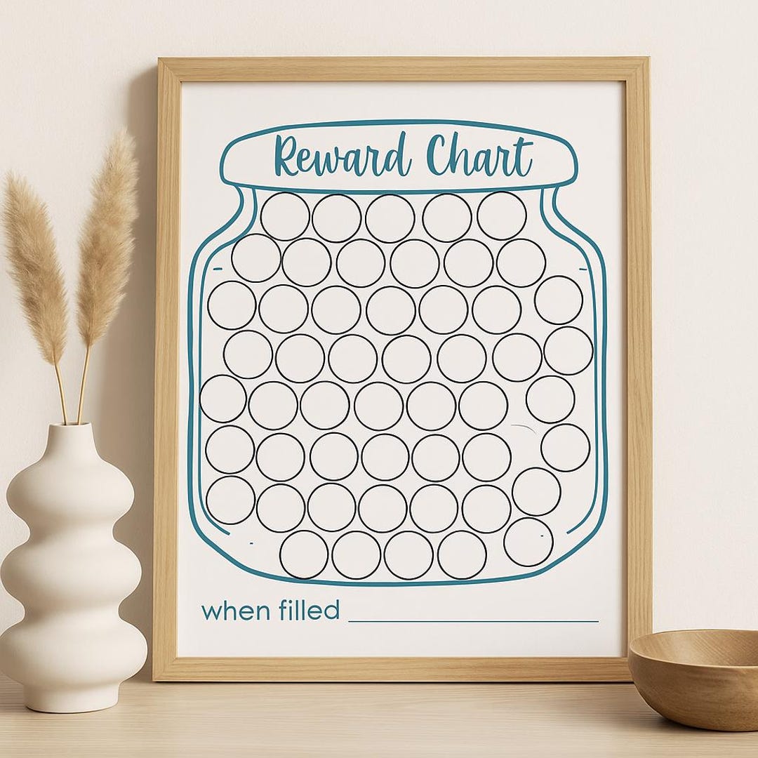 Toddler Reward Jar Printable – Kids Behavior Chart, Visual Positive ...