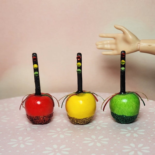 1:6 scale miniature Black History Month inspired candied apples