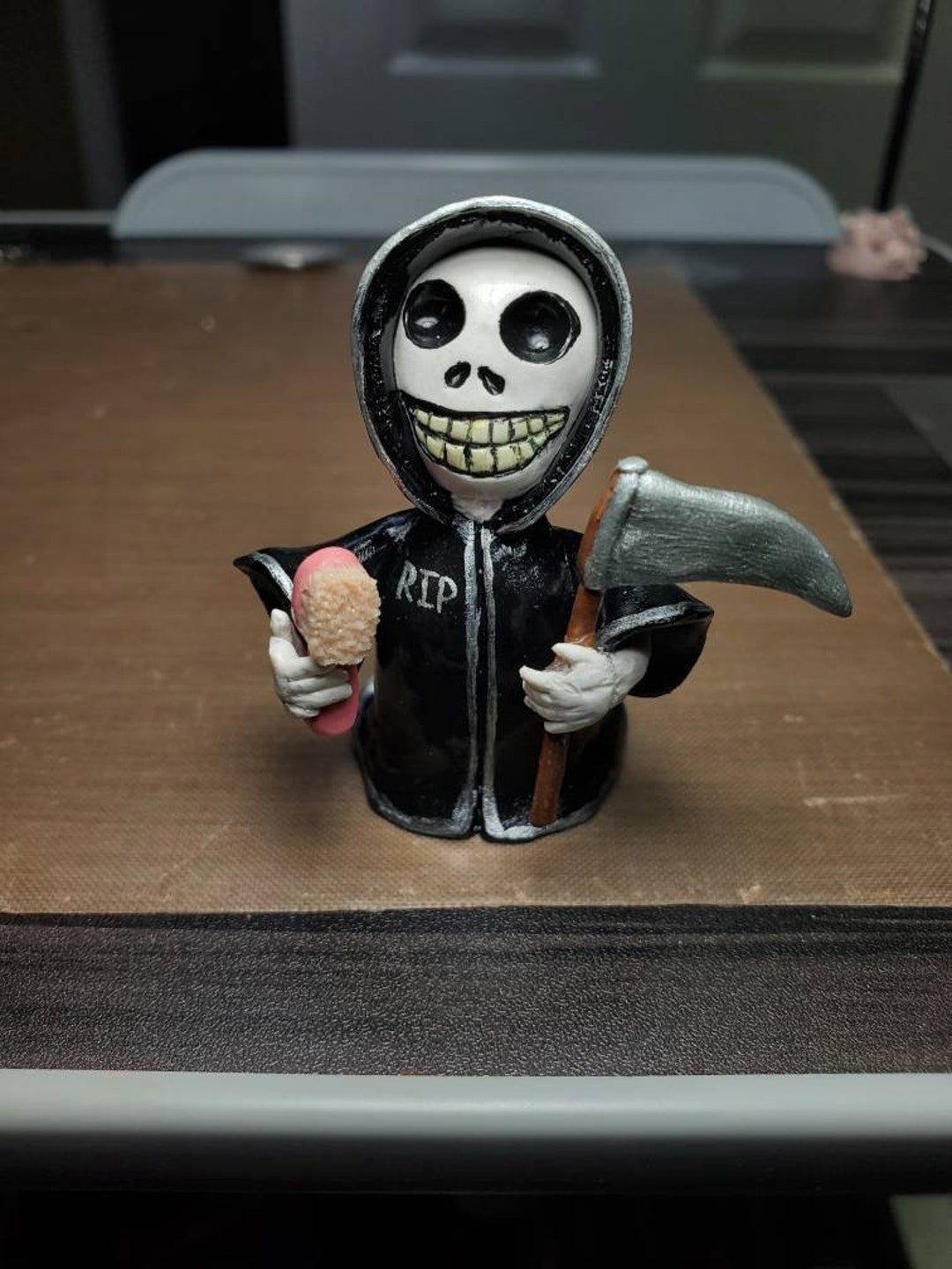 A Brush With Death Idiom, Odd Gifts, Oddities, Skeleton, Grim Reaper