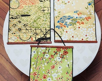 1:6 scale miniature Asian inspired paper wall hangings