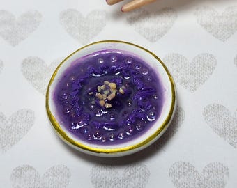 1:6th scale miniature purple sweet potato tapioca pudding