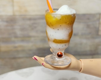 1:6 scale miniature orange cream inspired float drink