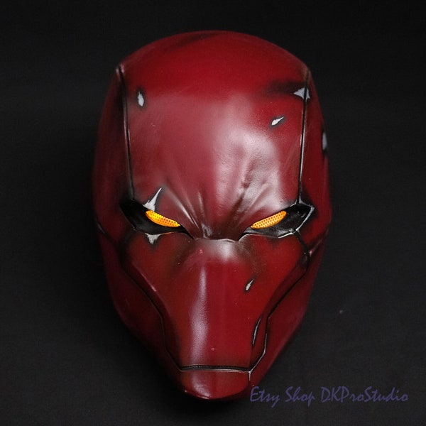 Maschera per casco Rinascita di Cappuccio Rosso Jason Todd Costume di Halloween Regalo cosplay Abito regalo Gioco di film Comic Prop Battle look #527