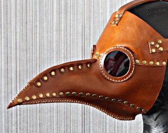 Plague Doctor Mask Steampunk Masquerade Halloween Costume Cosplay Leather GL01