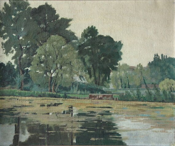 Jules Evariste De Paepe 1887 1968 Etang à Rouge Cloître