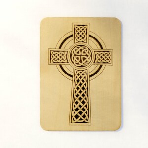Houten gebedskaart St. Patrick's-borstplaat