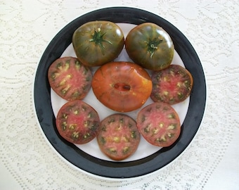 Heirloom Tomato- BLACK KRIM- 69 day dark red Indeterminate- 25 seeds