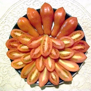 Paste tomato- SAUSAGE- 75 day RED Indeterminate- always a best seller- 25 seeds per pack