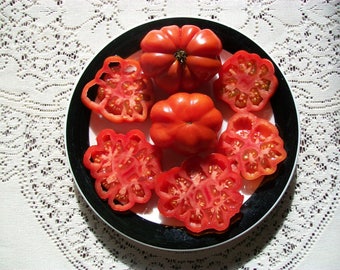 Heirloom Tomato- COSTOLUTO GENEVESE- 90 day- RED Indeterminate- 25 seeds per pack