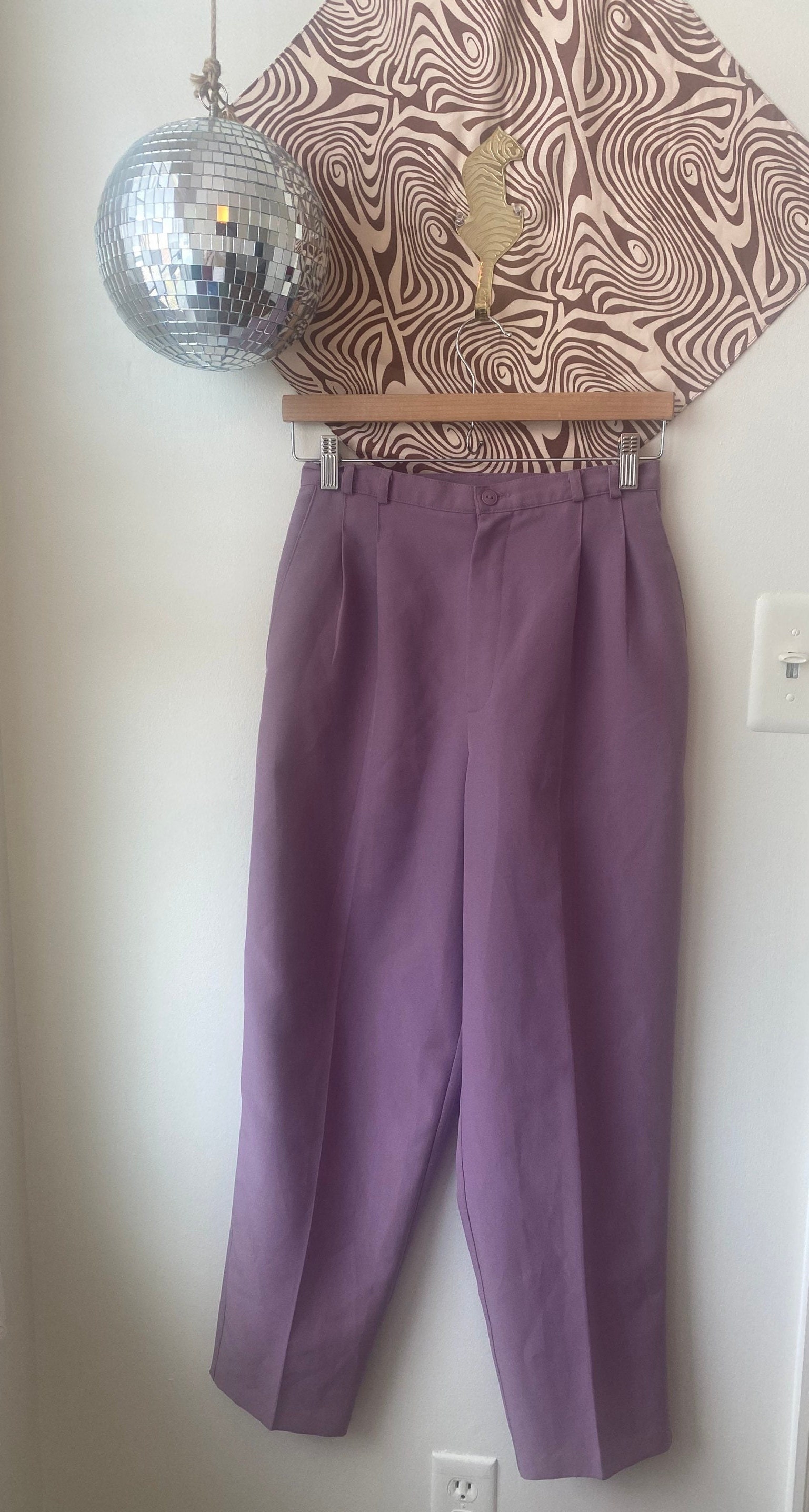 Vintage Lilac High Waisted Trousers 90 