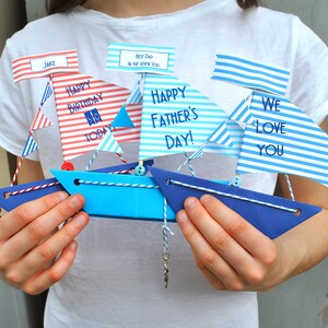 Personalised Unique Sail Boat Fathers Day Card