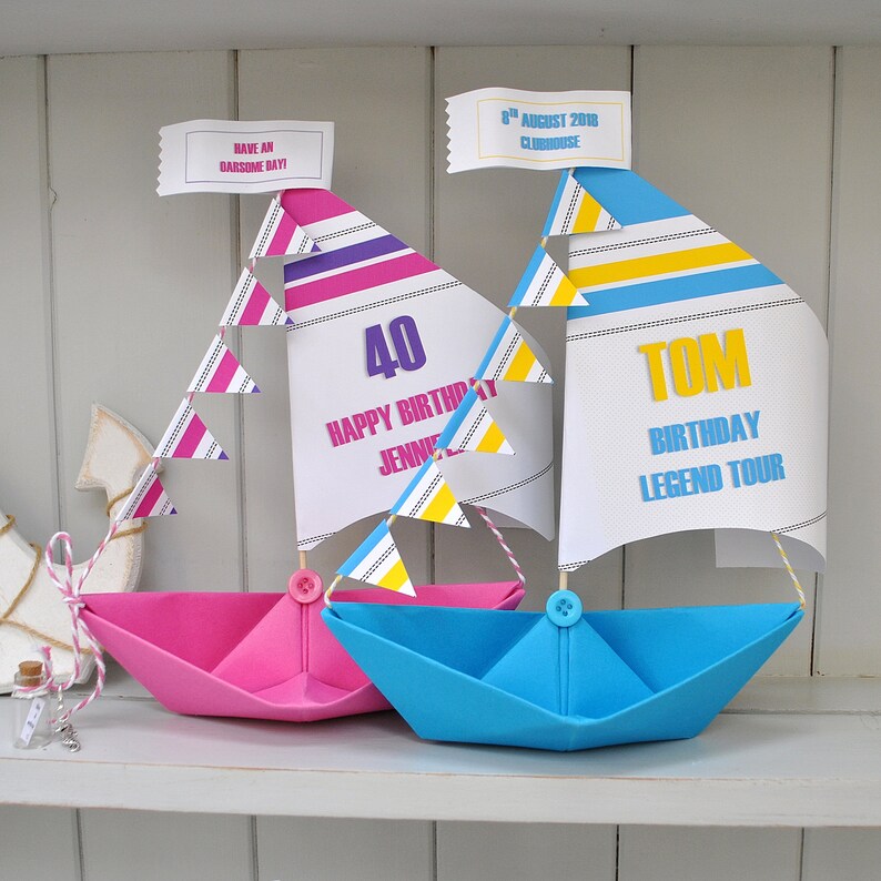 Personalised Card Sailboat Birthday Card Personalised Etsy