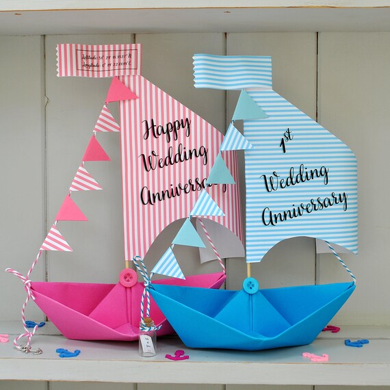 Personalised Anniversary Card Sailboat Wedding Anniversary Etsy