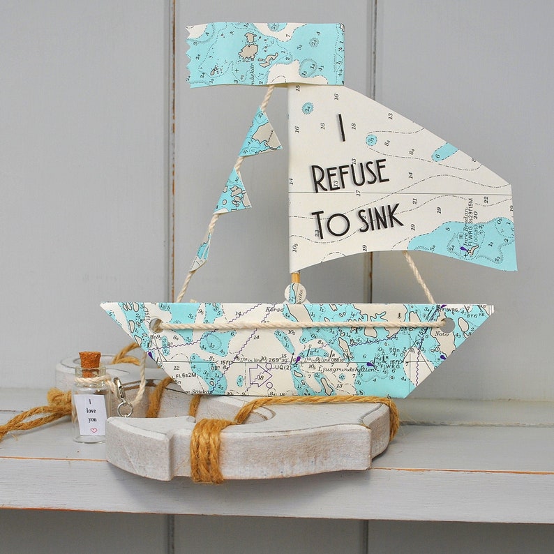 Thank You for Keeping Me Afloat Nautical Card | Etsy