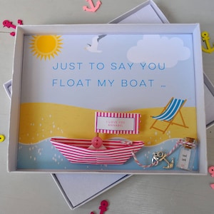 Personalised Paper Boat Message Box
