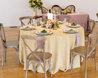 Provence Table Linen, Tablecloth, Heavyweight Textured Linen, Farmhouse Wedding