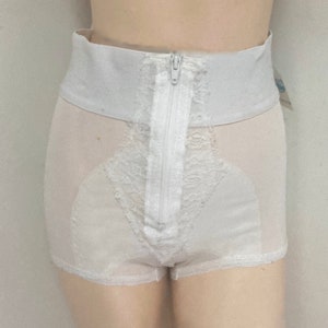 Vintage Adonna High Waist FIRM Control long leg panty girdle w/zipper sz  28/M
