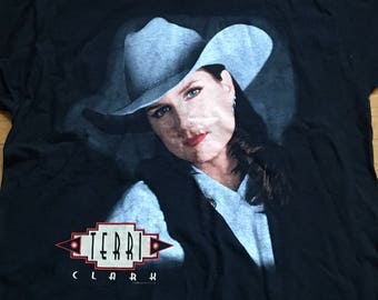 TERRI CLARK on Tour - Poor, Poor pitiful me vintage t-shirt front and back images size XL