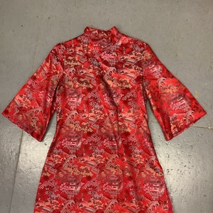 Beautiful Red MCM CHINOISERIE Brocade TUNIC-Size Small