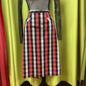 GONNA ROCKABILLY Vintage anni &#39;50 a QUADRI con vita 29&quot;