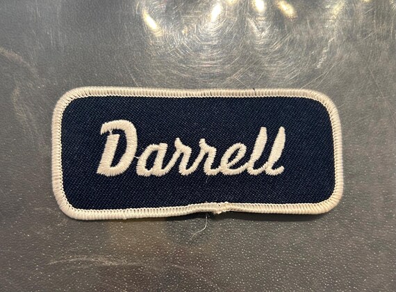 Retro DEADSTOCK 1970s "DARRELL”  rectangular name… - image 1