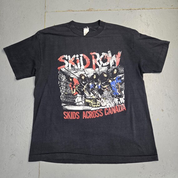 Vintage 1989/90 SKID ROW Skids Across Canada World Tour SHIRT Size