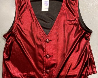 SLINKY Red 90's DISCO vest-top in a size Medium