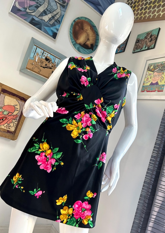 black dress with yellow roses Ladies Dresses Black Dress With Yellow Roses Womens Dresses Black Dress With Yellow Flowers INSPIRE CHIC