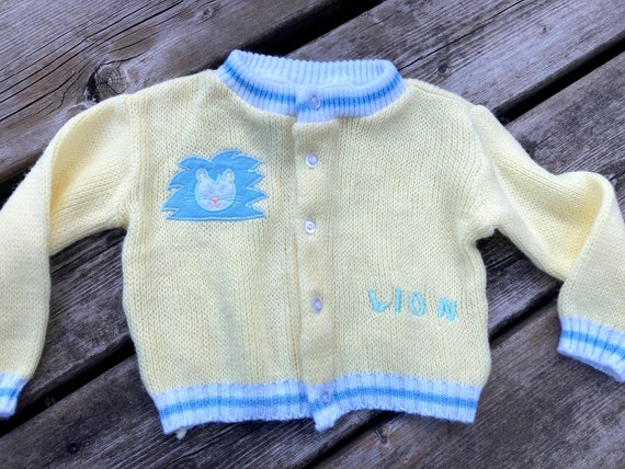 Vintage 1980s ADORABLE child's CARDIGAN by "Brigh… - image 4