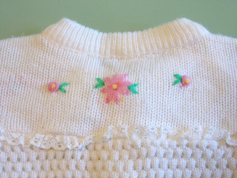 Vintage 1980s ADORABLE child's cardigan sweater by QUILTEX size 3 image 4