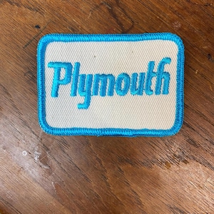 RETRO Deadstock PLYMOUTH Sew On PATCH