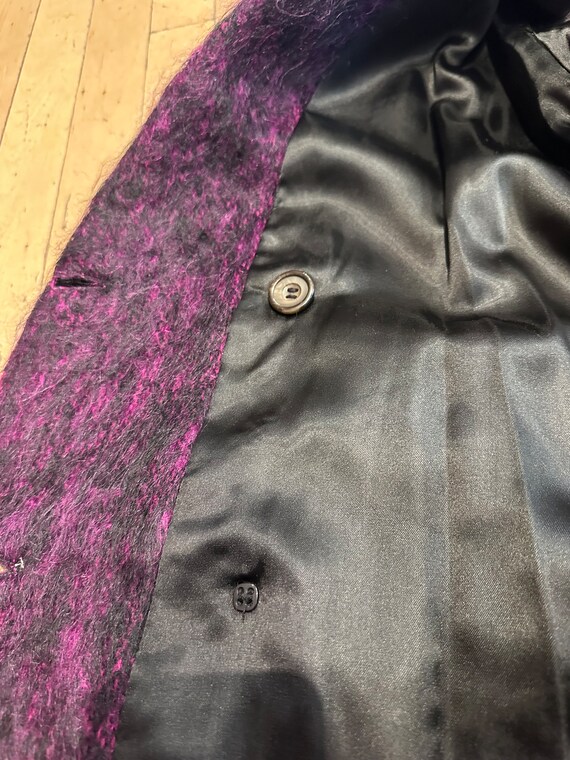 Vintage Purple MOHAIR Coat - UNION MADE by Mallia/royal Scot