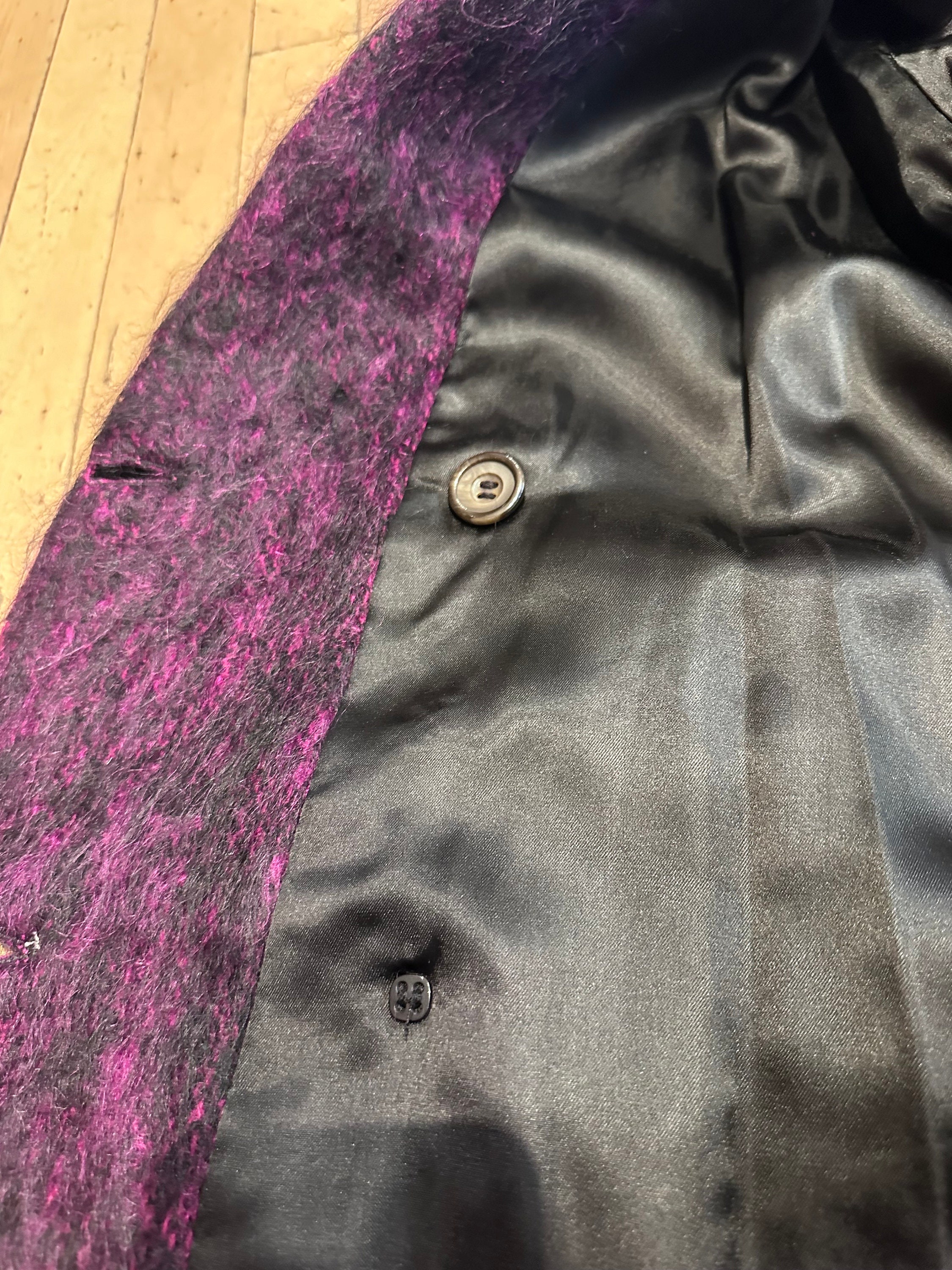 Vintage Purple MOHAIR Coat - UNION MADE by Mallia/royal Scot