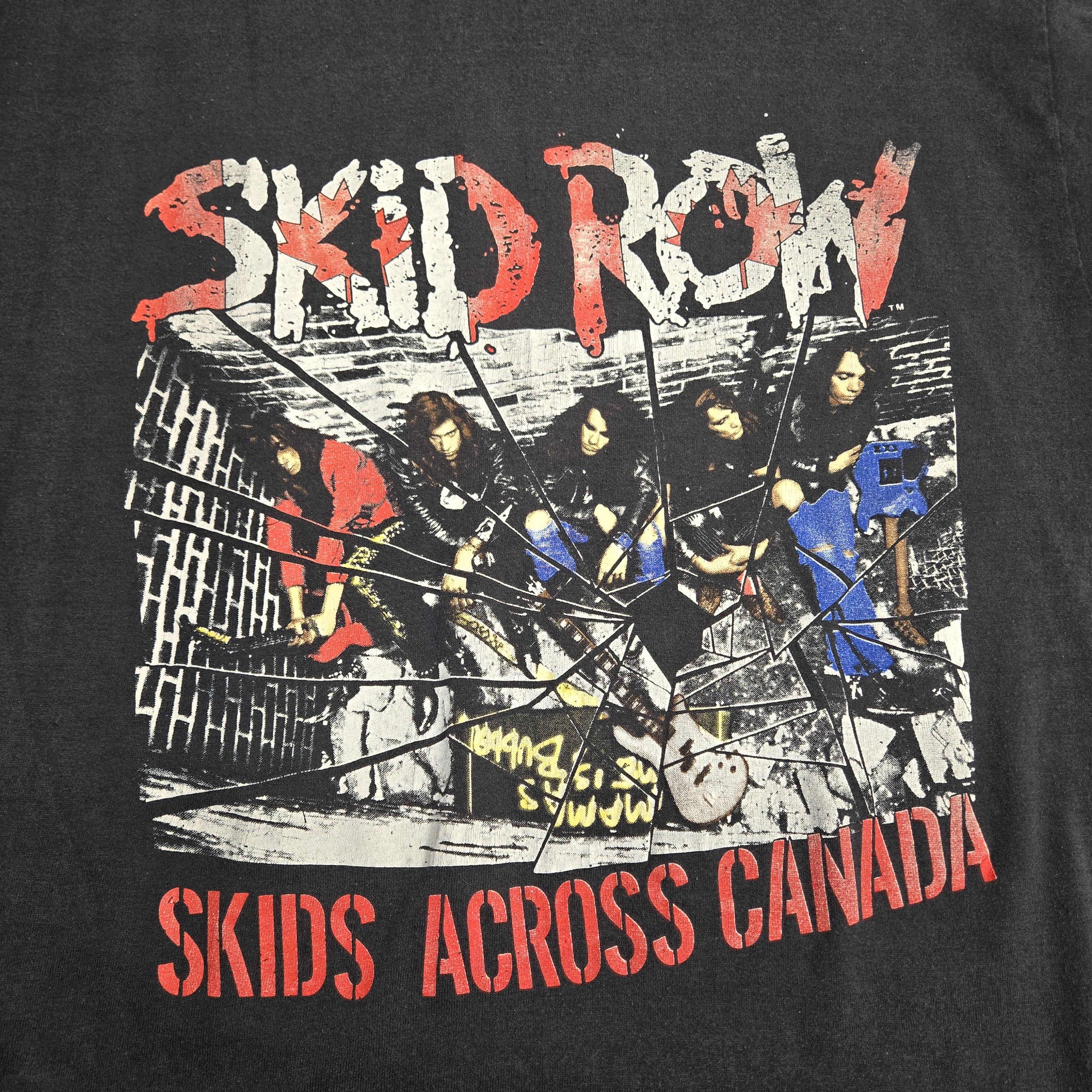 【当時物】SKID ROW バンドTシャツ（Lサイズ） Vintage 1989/90 SKID ROW Skids Across Canada World Tour SHIRT Size