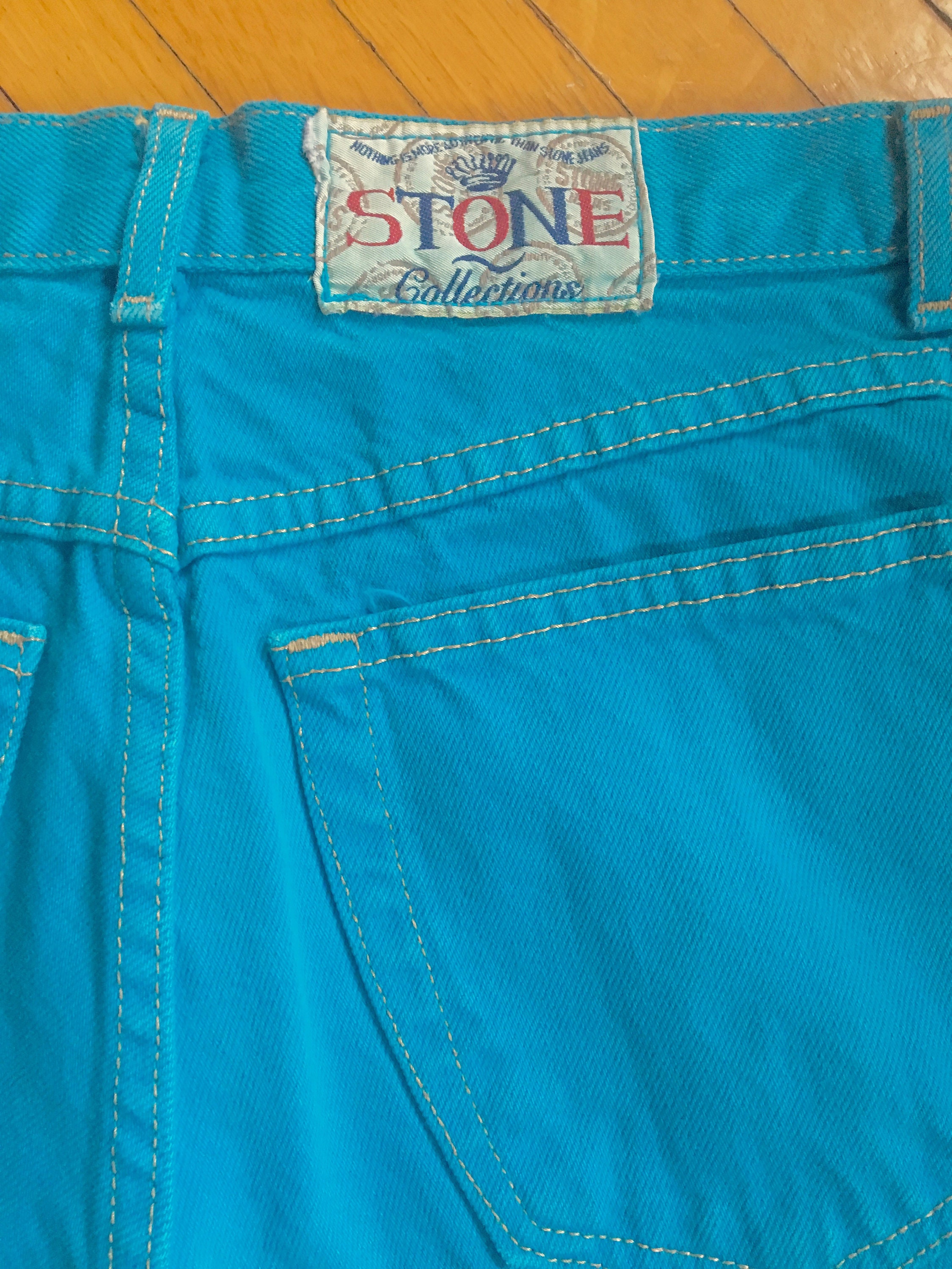 1990s stone Collection TURQUOISE Denim | Etsy