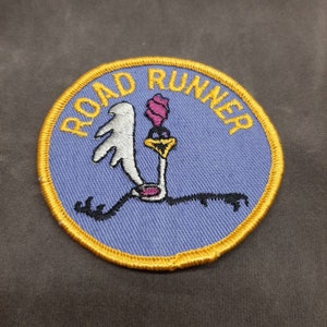 Cool RETRO Beep beep Your Ass Road Runner and Wiley Coyote NOS sew on EMBROIDERED patch