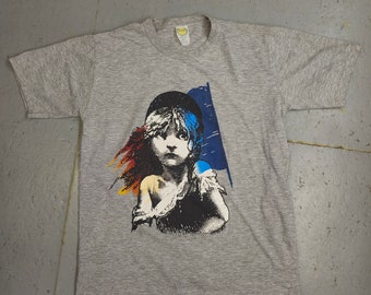 VINTAGE 1980s LES MISERABLES The Cameron Mackintosh Production Tshirt Size Extra Large