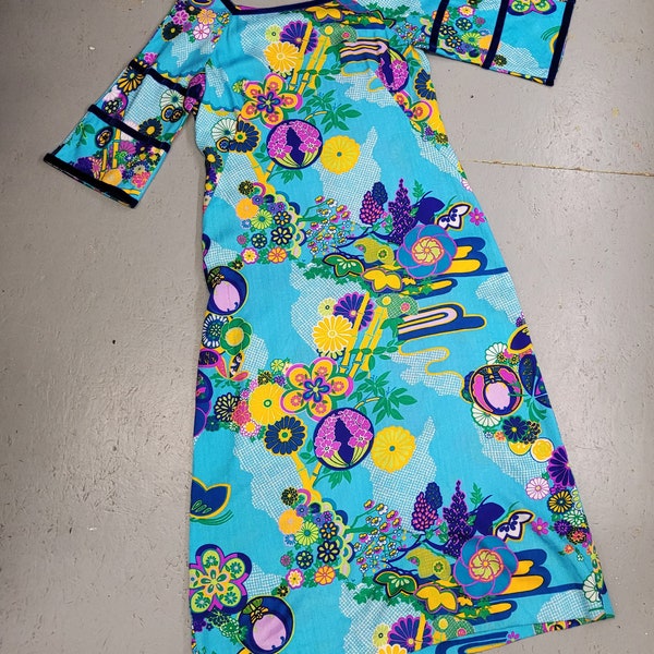 SUPER COOL 1970s  FUNKY Loungewear/MuMu Made in Hawaii by "Liberty House" Size Large
