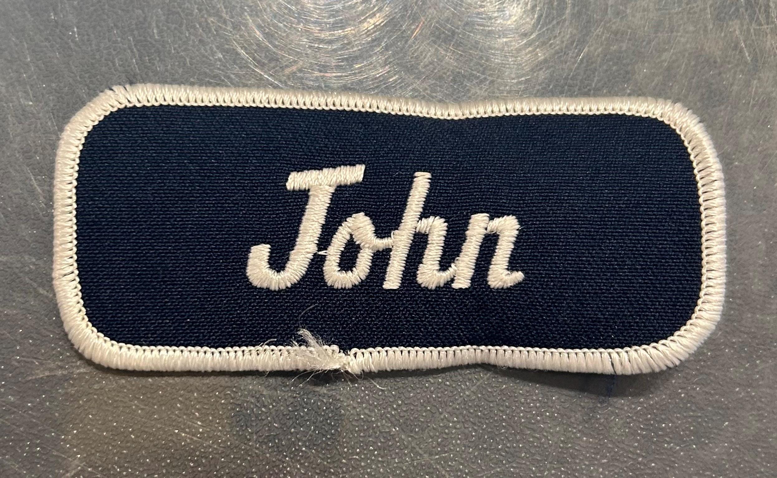 Retro DEADSTOCK 1970s "JOHN”  rectangular name  Patch
