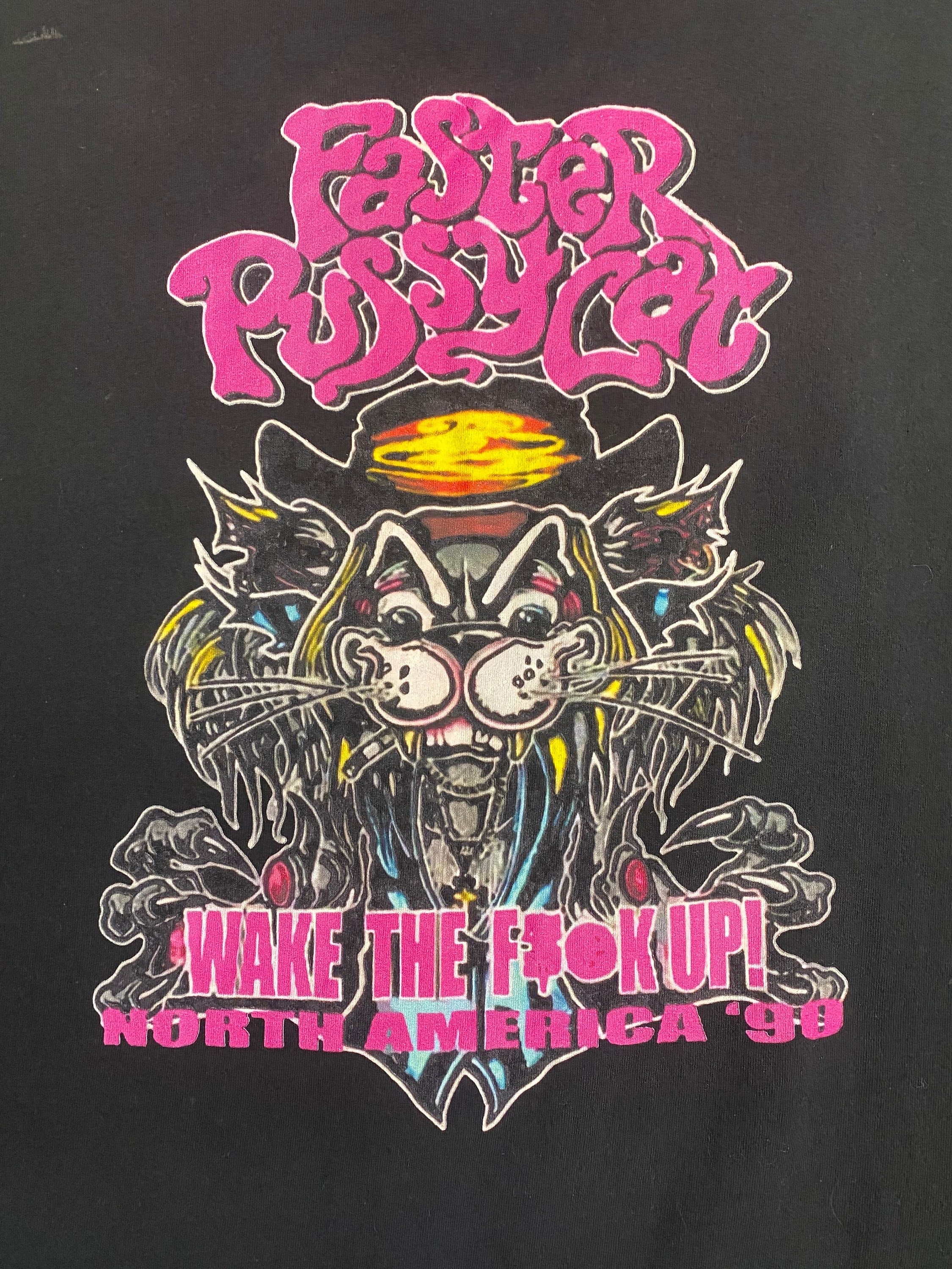 キラー 90年代 ヴィンテージ FASTER PUSSYCAT ツアー カットオフ T 