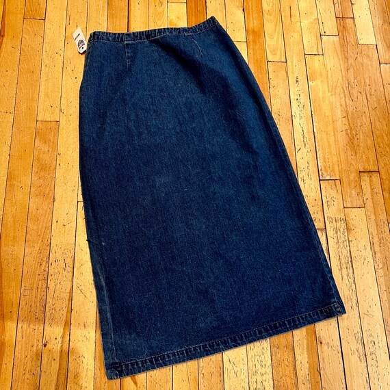 Lovely VINTAGE 90s/00s Long DENIM Skirt By EDDIE … - image 5