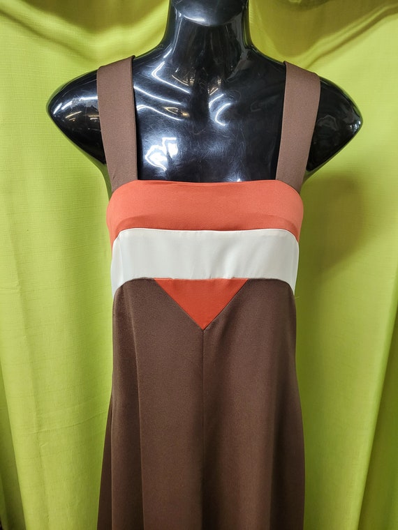 BEAUTIFUL 1970s MAXI Dress with Jacket AWESOME Br… - image 3
